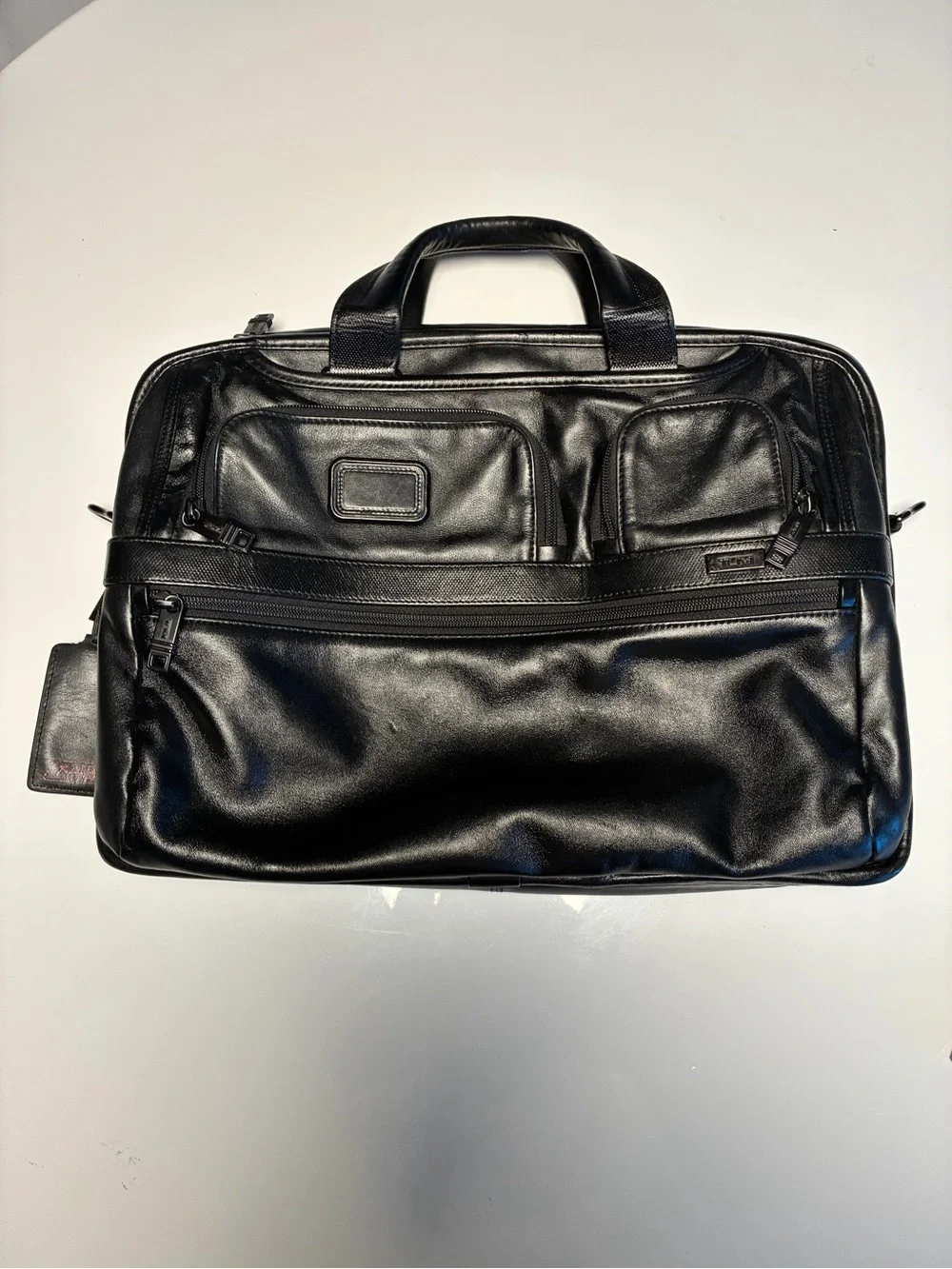 Tumi Alpha 2 Napa Leather Laptop Bag 96516D2 With Dust Bag and Shoulder Strap